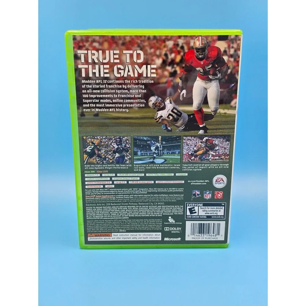 Madden NFL 12 (Microsoft Xbox 360, 2011)